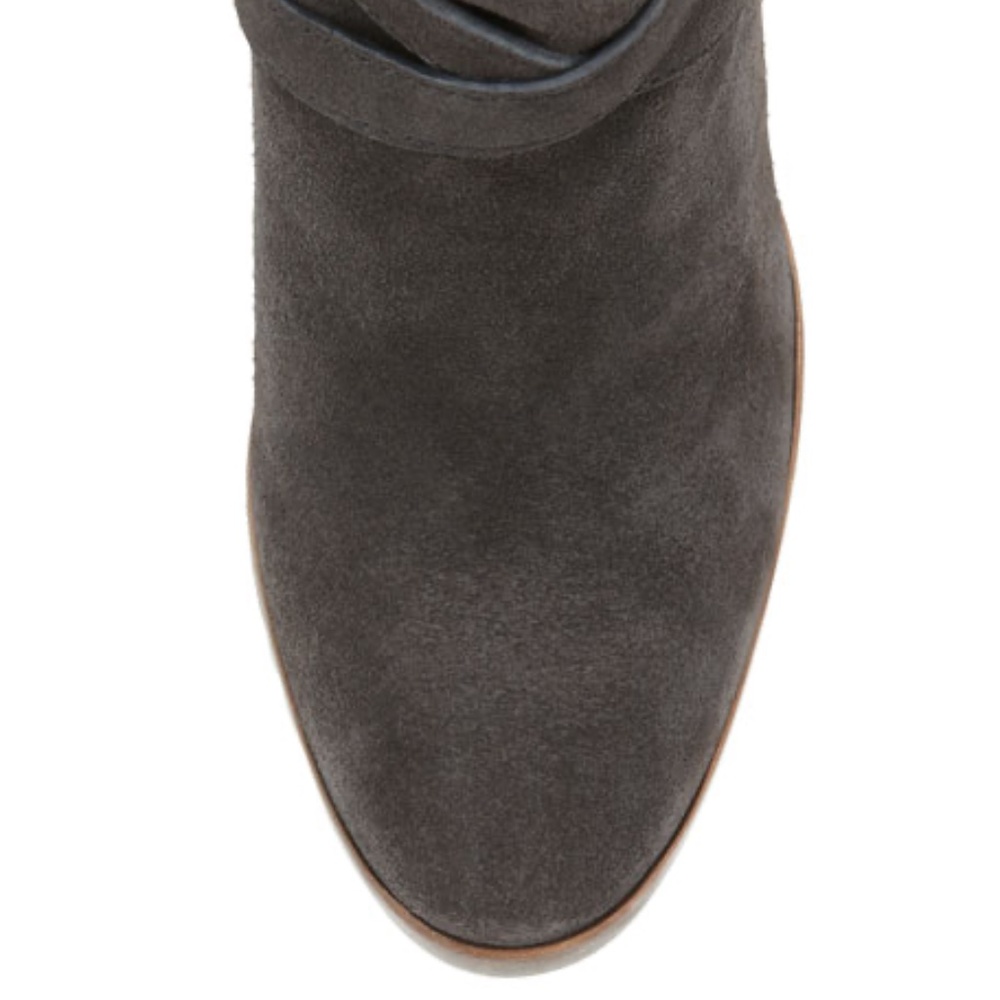 Tory Burch Charcoal Chalk Gray Livingston Suede high quality Ankle Booties π₯π₯ - Picture 2 of 10